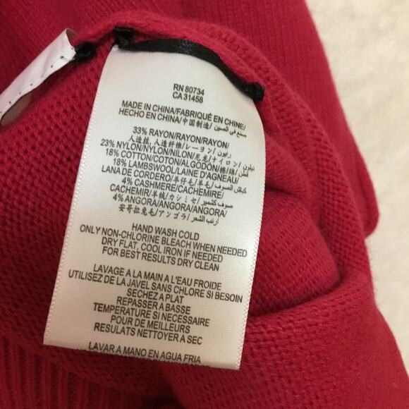 BCBGMaxAzria Red Quarter Sleeve Cowl Neck Sweater - Picture 11 of 11